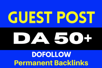 do guest post or niche edits on 50 da websites for SEO link building