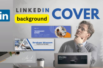 create a professional background cover for linkedin profile