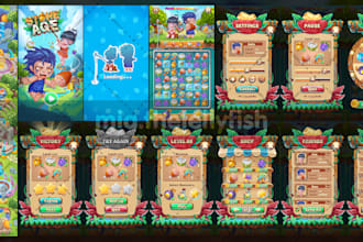 create full package 2d casual game art for your game with custom order