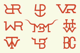 do custom western cattle ranch brand logo design