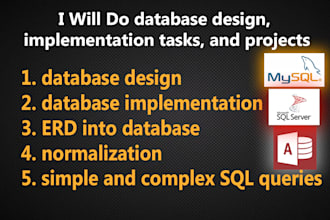 do database development, design, implementation