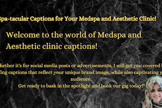 write social media content for your medspa