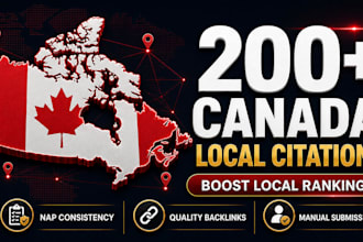 create 200 canada local citaions and directory submission backlinks