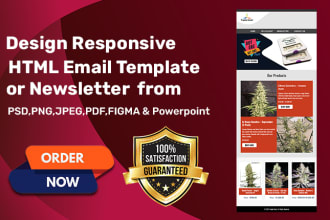develop HTML email template or newsletter from resources