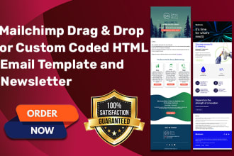 design editable email template or newsletter for mailchimp campaign