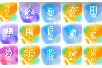 make names logo with procreate