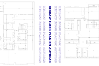 redraw your architectural drawings, elevations, cuts and details with autocad 2d