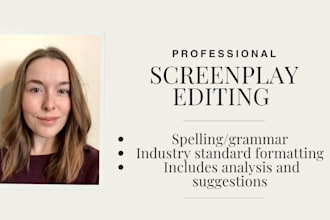 edit your film or television screenplay