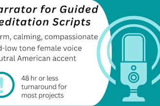 record warm, soothing, female voice for guided meditations