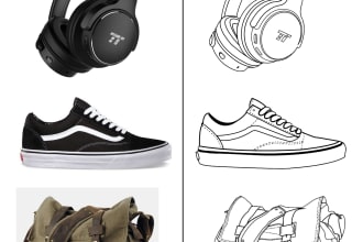 draw line art for your image or product in adobe photoshop