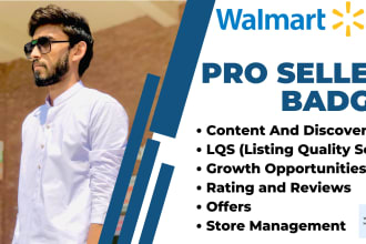 help you to get a pro seller badge on walmart