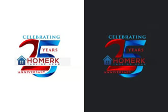 excellent anniversary event logo design