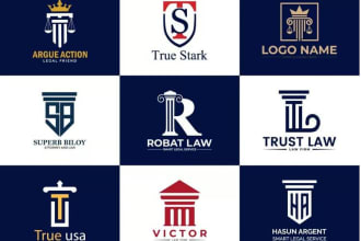 minimalist notary, law, lawyer, legal, attorney, law firm logo design