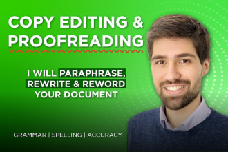 proofread and copy edit your projects in spanish or english