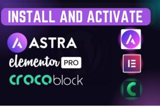 install elementor pro and astra pro with crocoblock