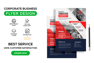 design professional and corporate business flyer