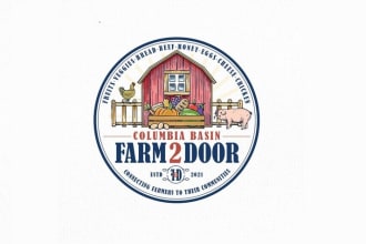design an amazing vegetable farm and tree garden logo within 12 hours