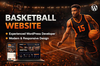 build a modern sports team, basketball or gym wordpress website