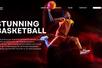 create a stunning basketball website using wordpress