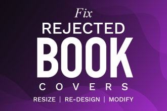 fix your book cover error or rejected book cover within 6hrs