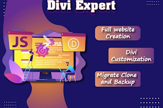 design ecommerce website, by divi theme or divi builder