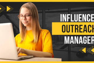 be your influencer research and outreach manager