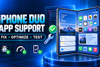 test your app on iphone duo and implement fixes for proper support