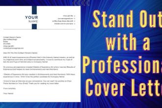 write a winning cover letter for your job application