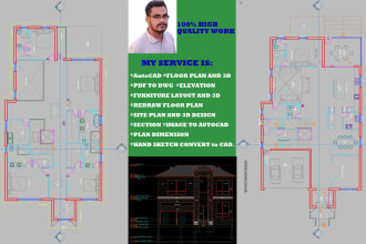autocad 2d floor plan drawings drafting and pdf to autocad