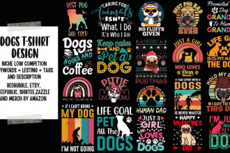 create a trendy unique pet dog t shirt design for dogs lover