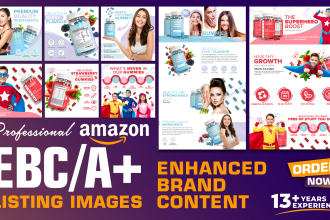 design premium ebc amazon a plus content, listing images