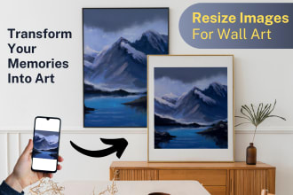 do image resizing, cropping, and enhancement for wall art and poster prints