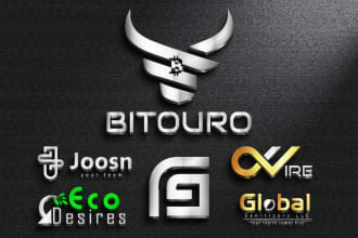 design high quality automotive, business, company, 3d logo