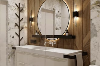develop design and realistic visualization of bathroom