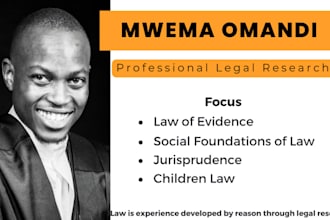 do legal research and legal opinions on law of evidence
