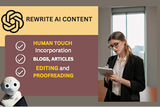 proofread, edit, and humanize ai content and chatgpt text