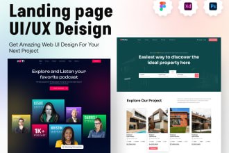 do landing page UI UX design in figma