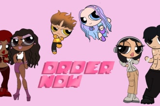 turn you and your loved ones into a powerpuff girl character