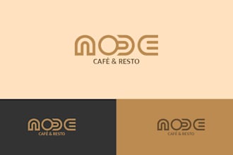design logo modern for your cafe, property, stream, podcast, youtube