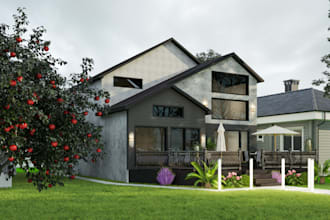 do realistic render home design exterior design 3d rendering