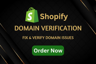 verify and setup your domain with shopify website, connect domain
