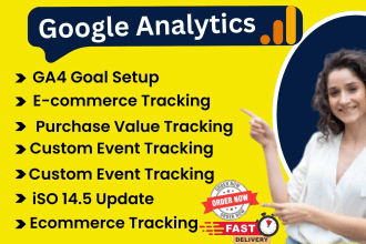 fix or setup google analytics 4 ,event tracking ,ga4 ecommerce tracking via GTM