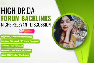 do manual placement high dr da forum posting backlinks