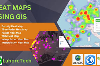 make heat map using postcodes, and addresses, using qgis in 24 hours
