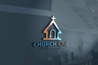 design creative church faith logo with new concept in 12 hours