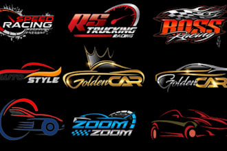 design luxury car racing and automotive logo