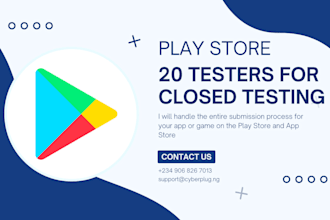do 20 testers for google play app pre release closed testing