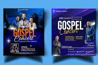 design the exceptional church, event, and gospel flyers