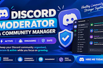 be your nft discord moderator, admin and community manager