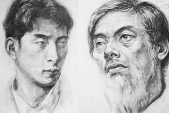 do pencil sketch portrait realistic drawing by hand